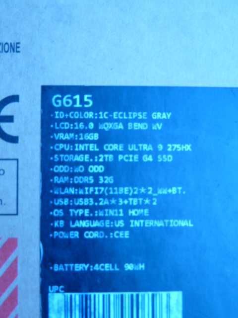 Laptop ASUS Rog Striix G16 U9 32GB 2TB