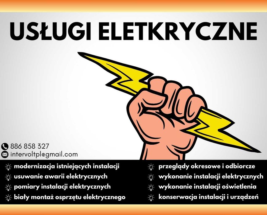 Elektryk - Usługi elektryczne, Pomiary, Usuwanie awarii 24H, Przeglądy