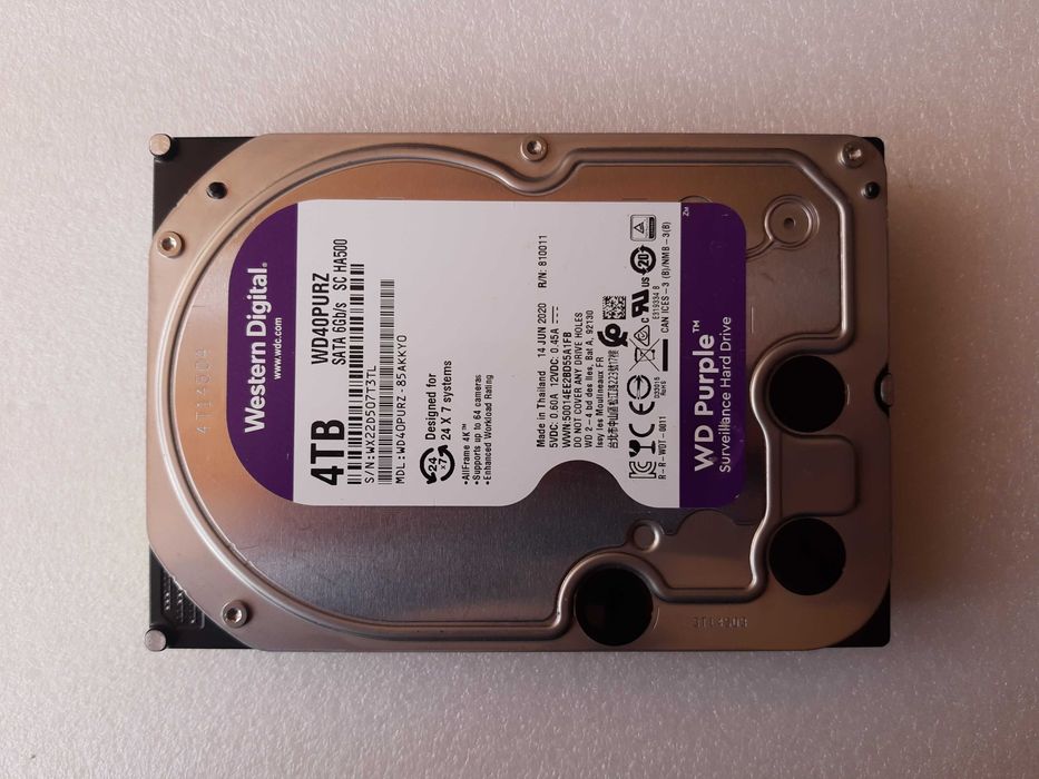 Жорсткий диск HDD 3.5" WD40PURZ 4 TB 5400 rpm 3TL
