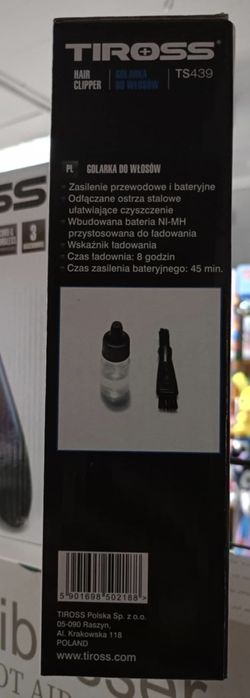 NOWA maszynka do strzyżenia włosów bezprzewodowa Tiross