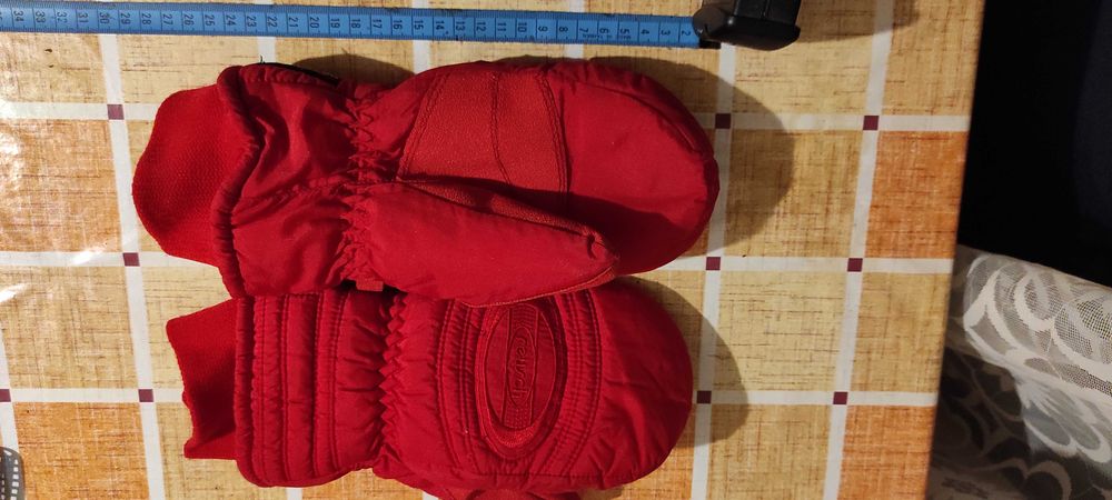 Ciepłe Rękawice czerwone,1 palec