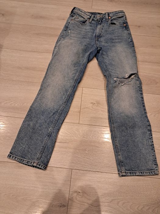 Jeansy dziewczęce z dziurą na kolanie H&M