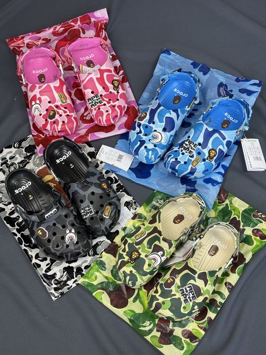 Сабо Crocs X Bape шльопанці РОЗПРОДАЖ‼️