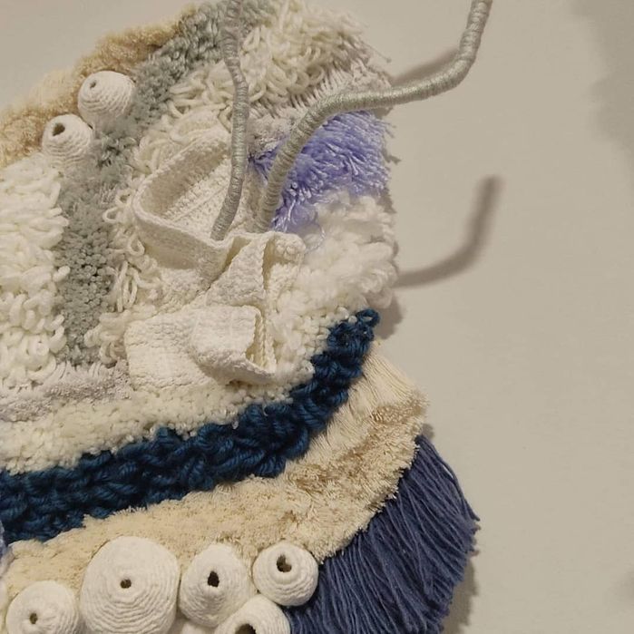 Painel de parede feito à mão - macramé