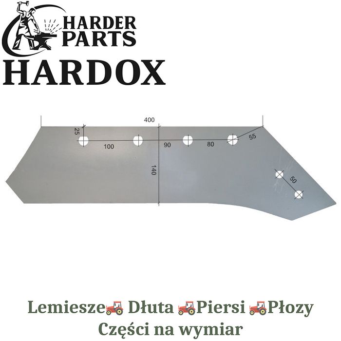 Lemiesz Gregoire Besson HARDOX 173410 części pługa 2Xlepsze niż Borowe
