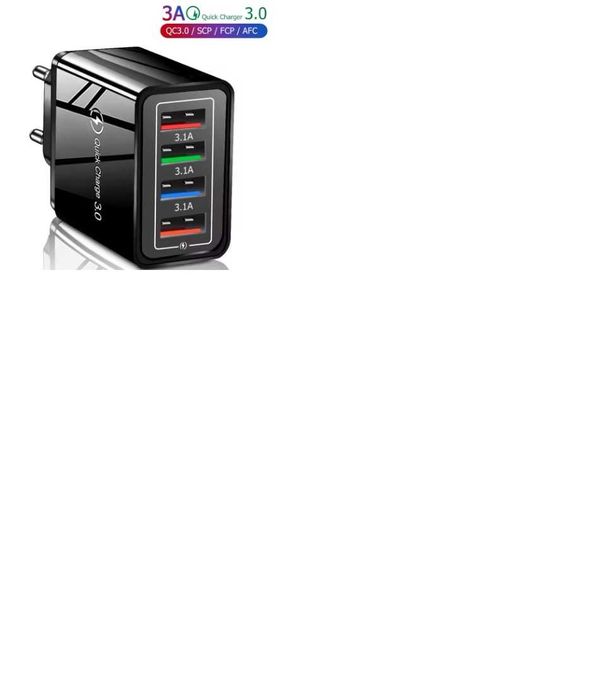 Сетевое зарядное устройство USB, 4-ports, Quick Charge, 5V/3A, 20W