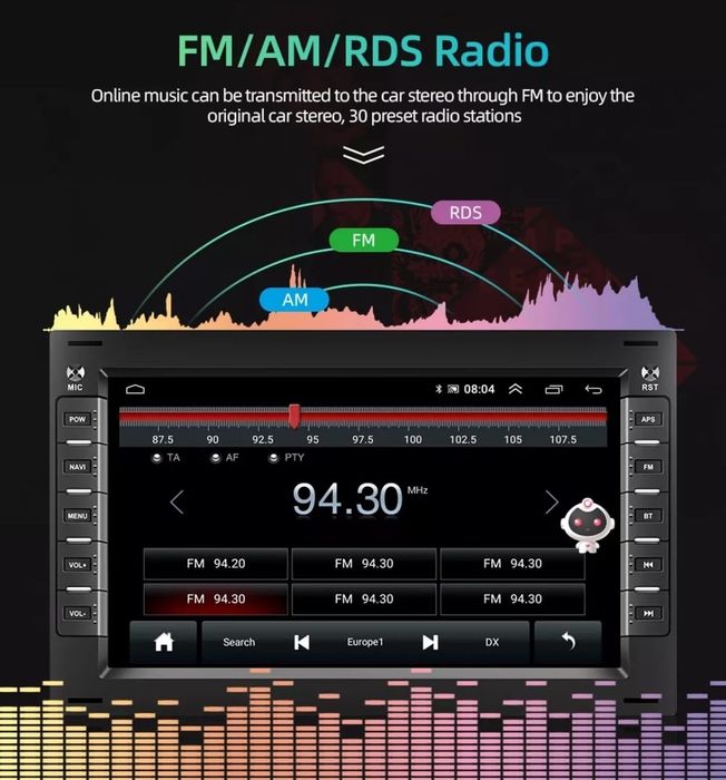 Auto Rádio Android GPS Volkswagen Golf 4 T5 Transporter Seat Skoda Ford...