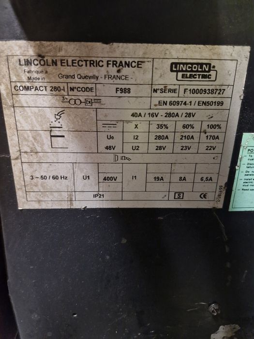 Spawarka lincoln electric compact 280