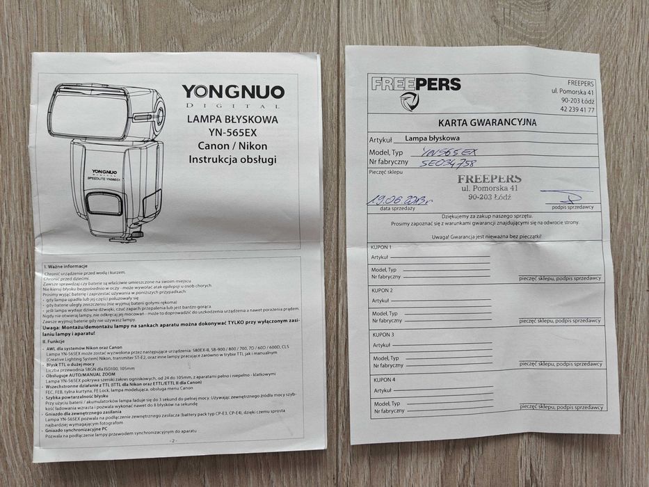 Lampa blyskowa YN565EX do canona