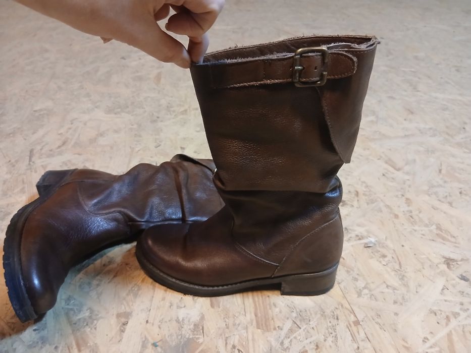 Шкіряні осінні чобітки