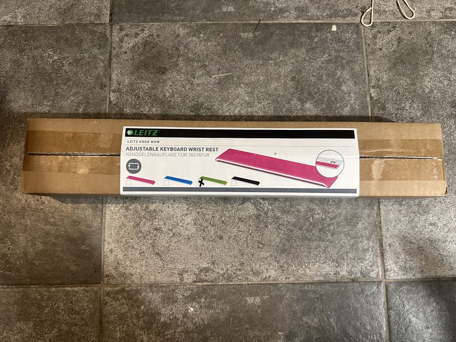 Regulowana podpórka pod nadgarstki do klawiatury Leitz Ergo WOW green