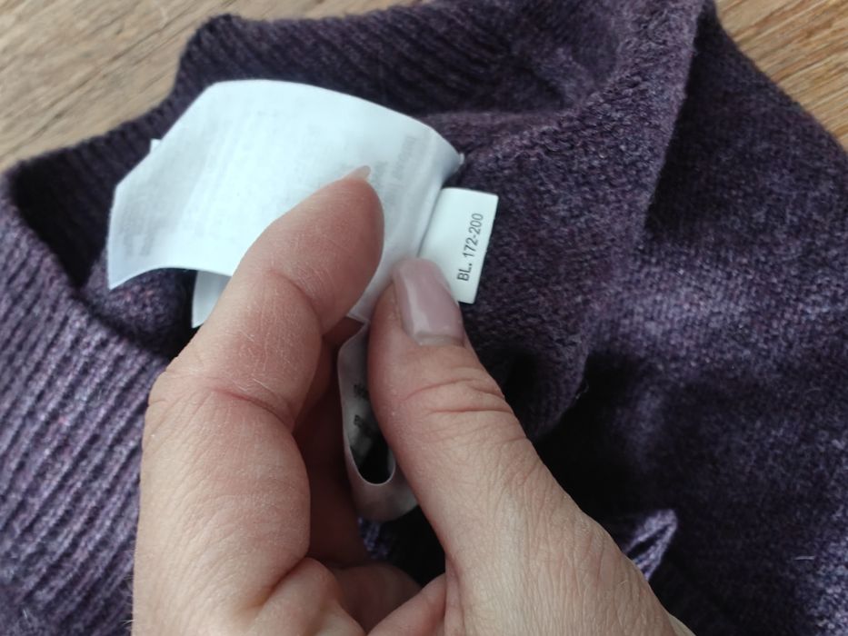 Sweter Mc Earl L męski lambswool wełniany serek V puree new wool premi