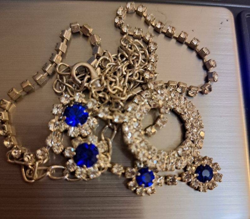 Naszyjnik kolia z szafirem