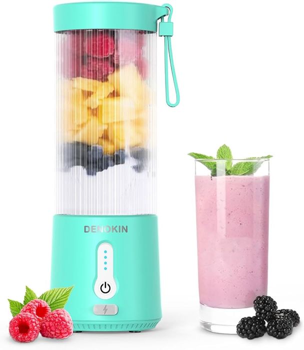 Denokin przenośny blender 450ml kolor biały
