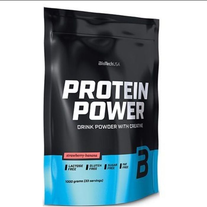 Протеїн BIOTECH 1кг, Полуниця -банан, Ваніль, Шоколад.