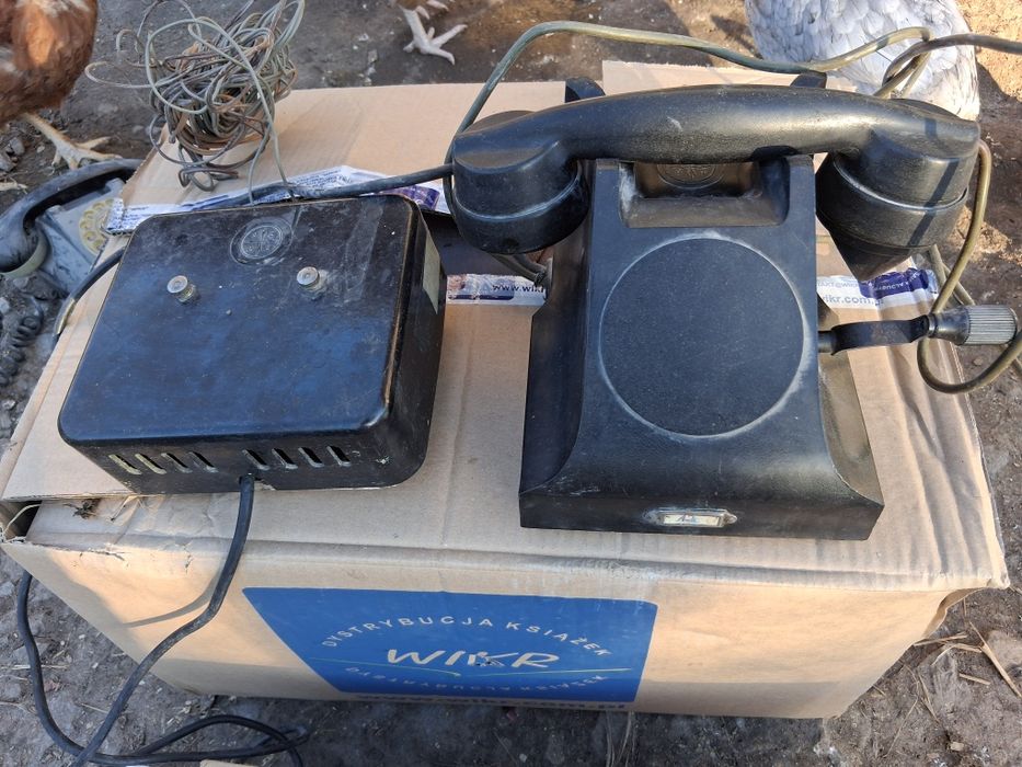 Telefon bakelitowy RWT z dzwonkiem stary