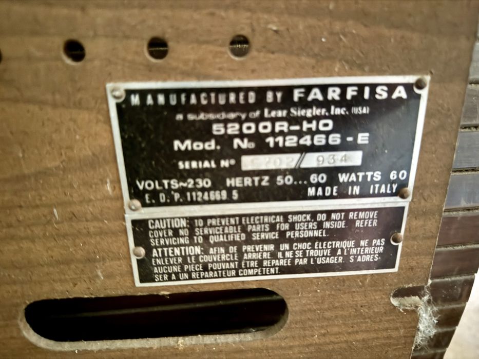 Orgão musical Farfisa 112466-E