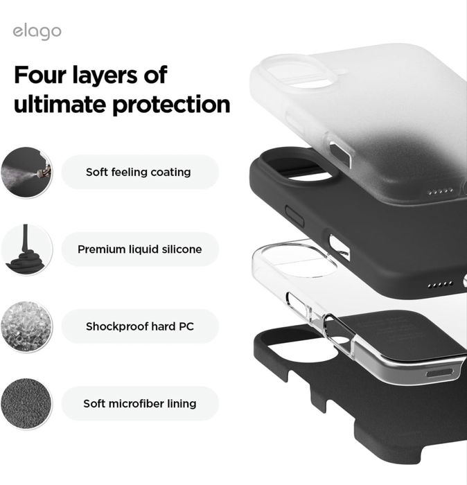 Capa Iphone 16 preta elago