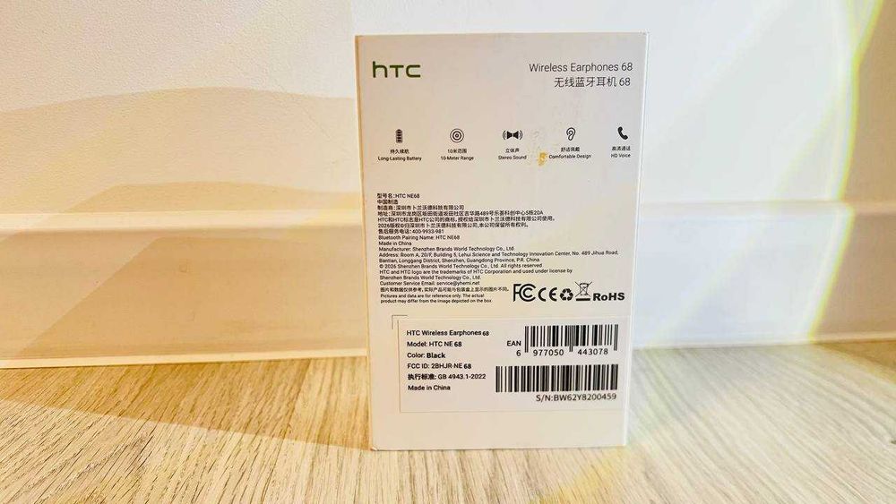 HTC NE68 AI навушники перекладач 134 мови Bluetooth 6.0 сенсорний кейс TWS беспроводные наушники переводчик Touchscreen USB-C