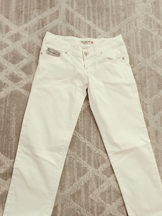 Białe spodnie damskie, rozm.38