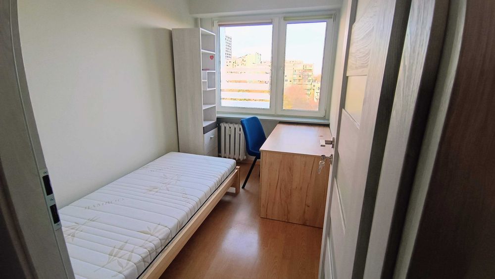 Pokój 6m2 w  mieszkaniu 3 pokojowym dla studenta. LSM, 6 piętro