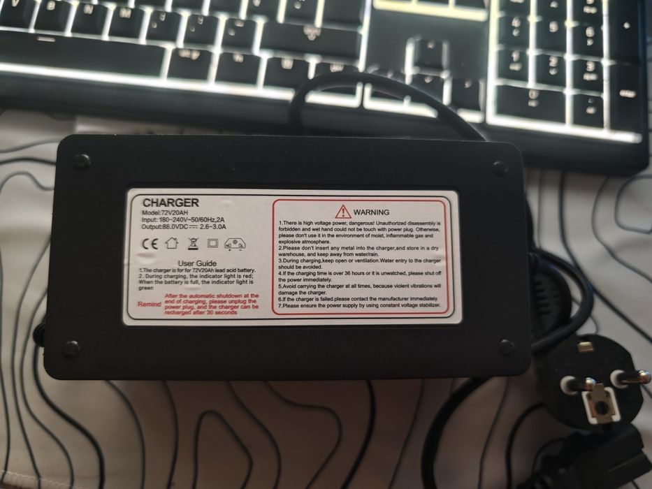 Carregador Mota elétrica Vórtex Falcon f24