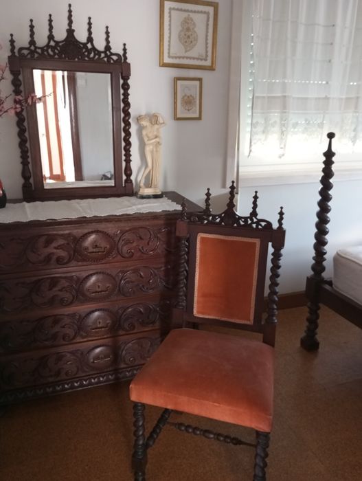 Cadeira quarto de madeira