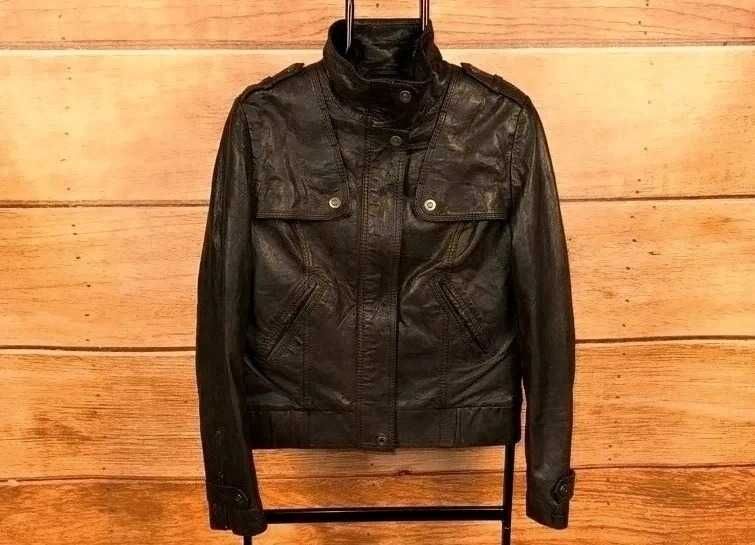 Hugo Boss Orange _ Jusanne _ 100% Lamb Leather _ Oryginalna Wiosenna Skórzana Kurtka _ 38