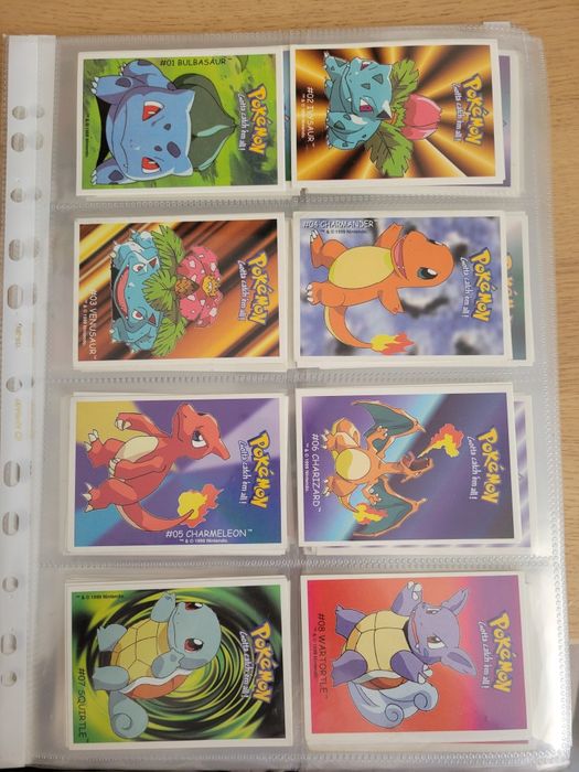 Coleção Completa Pokémon Boomer 1999 – 150 Cromos em Estado Impecável