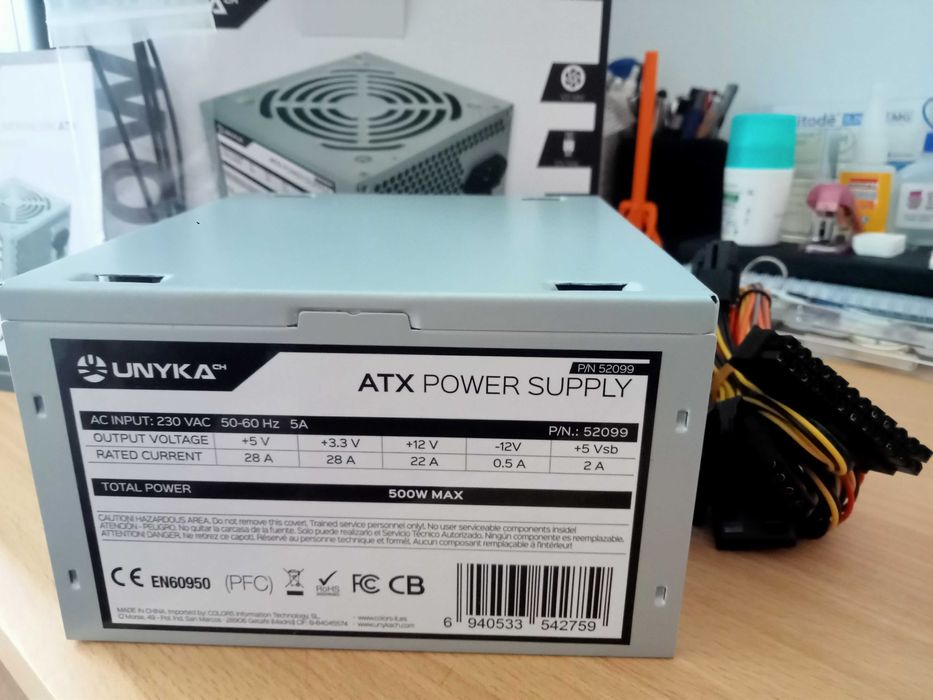 Desktop 500Watts Fonte Alimentação