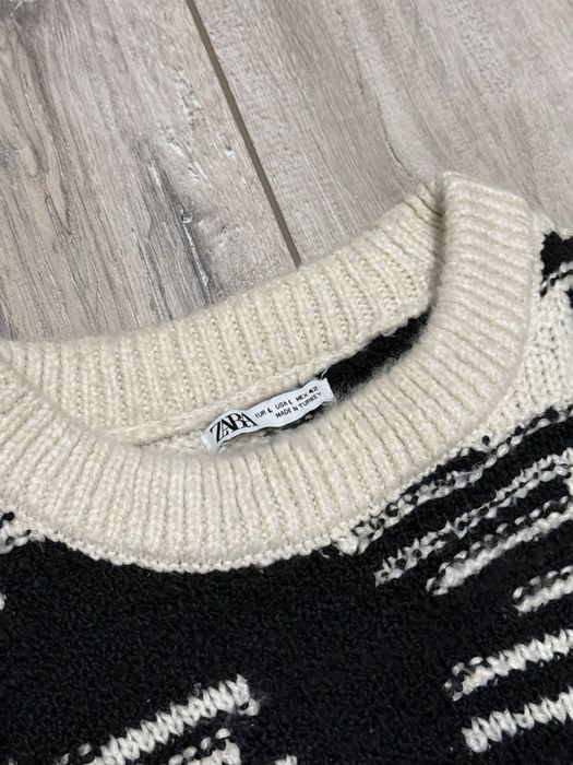 Modny sweter ZARA, rozmiar L/XL, bawełna
