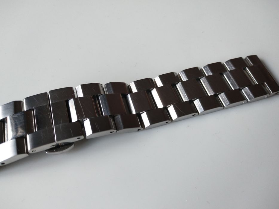 Bransoleta do zegarka stalowa pełne ogniwa 20 mm