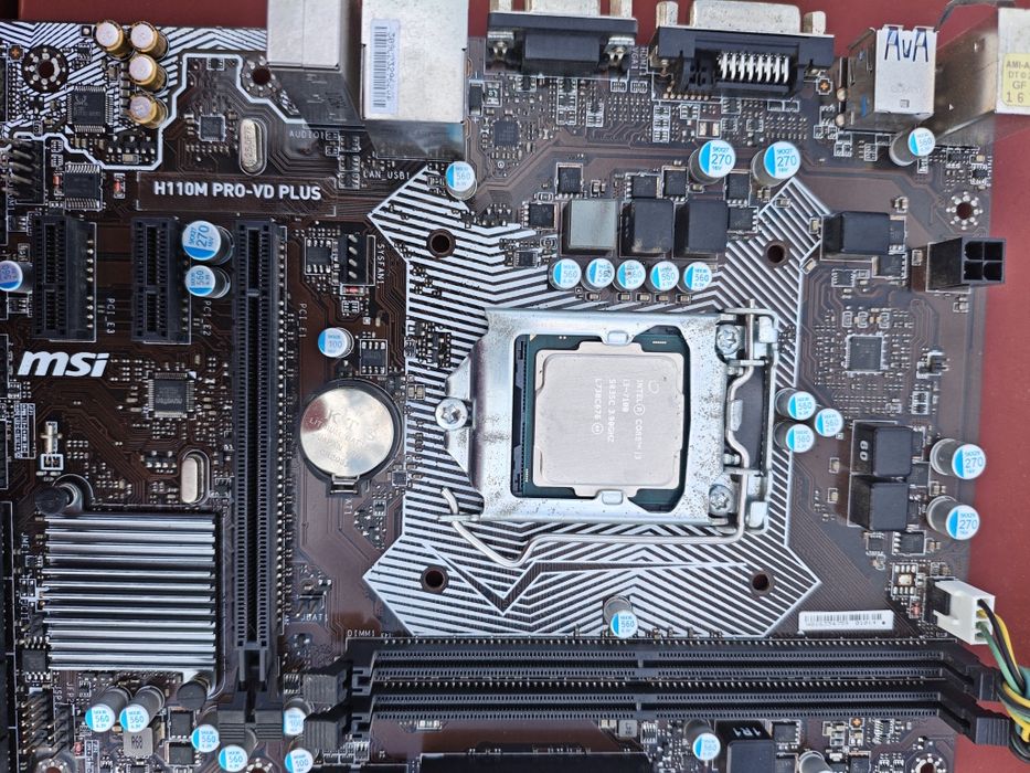 Материнская плата MSI H110M PRO-VD PLUS +i3 7100+кулер