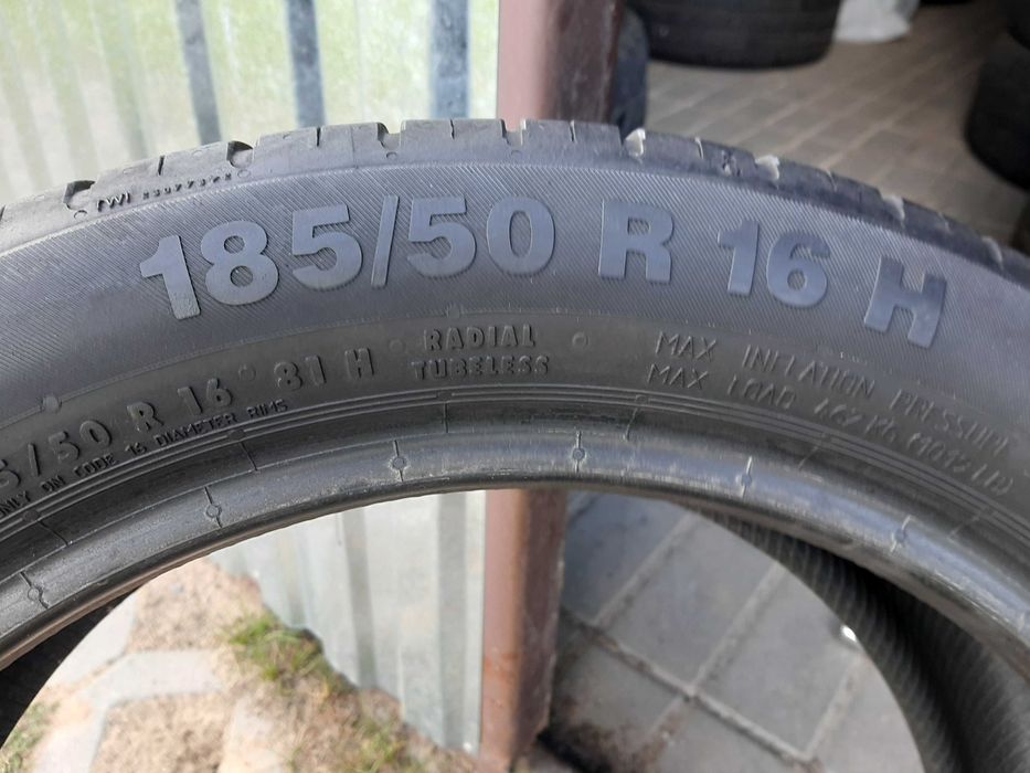 2x Opony letnie 185/50R16 Continental ContiEcoContact 5 / 6mm