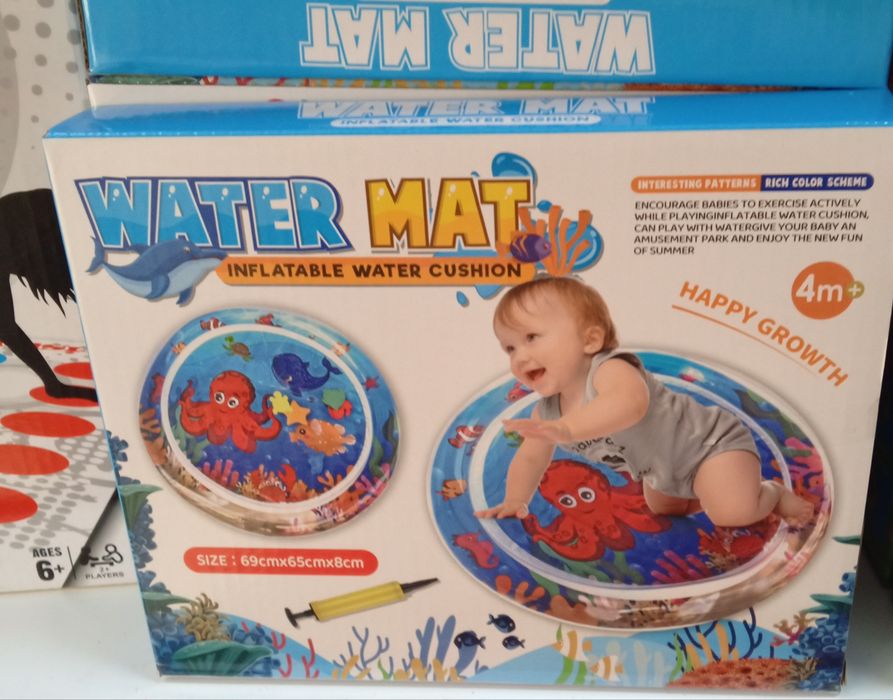 Mata Wodna Sensoryczna dla Niemowląt 69x65 cm – Nadmuchiwana Mata Edukacyjna Ocean