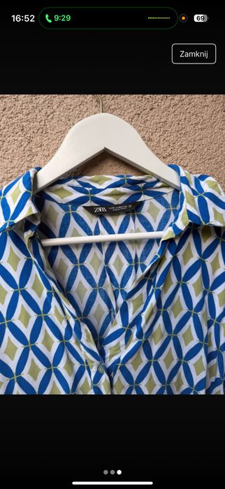 Zara koszula w geonetruczny modny wzór r.M oversize