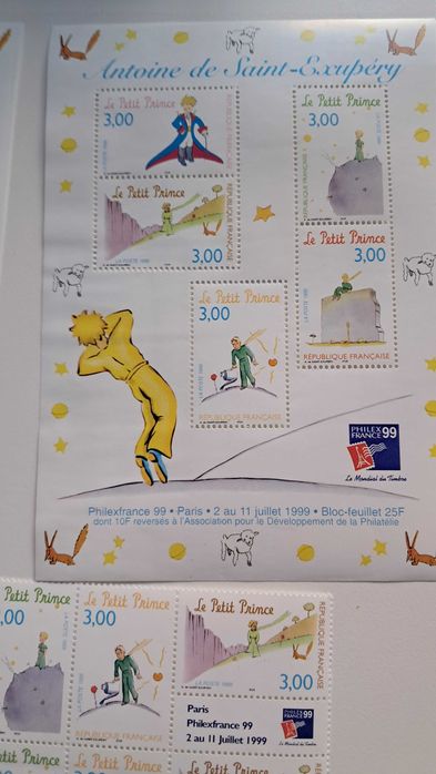 Filatelia 1998 – 2 Blocos + 2 Bandas “Le Petit Prince” – COMO NOVO