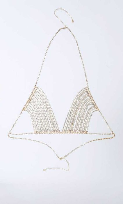 Body CHAIN z cyrkoniami SYLWESTER w Nowym Jorku biustonosz