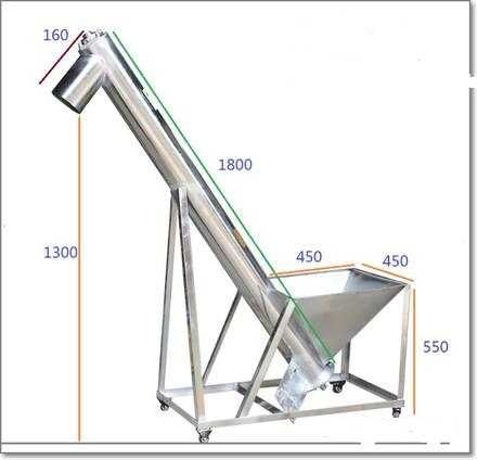 Шнековий погрузчик (навантажувач, зернометатель, конвейєр) зерна, соі