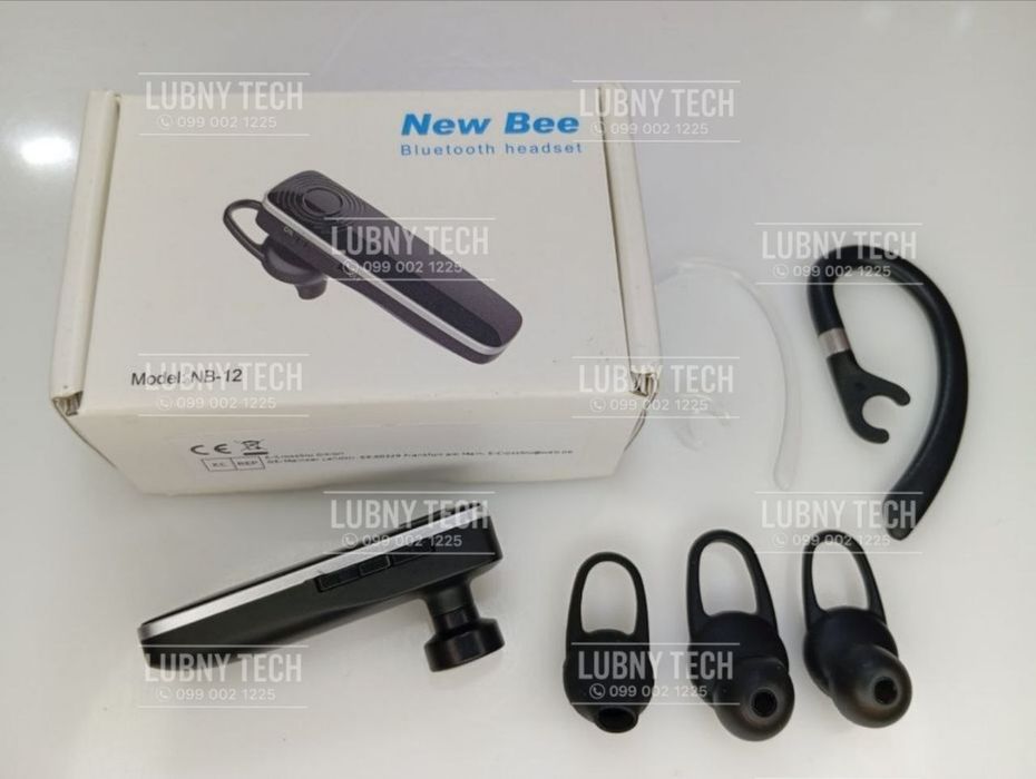 Блютуз Гарнітура Bluetooth New Bee NB-12 Black Навушник в одне ухо‼️