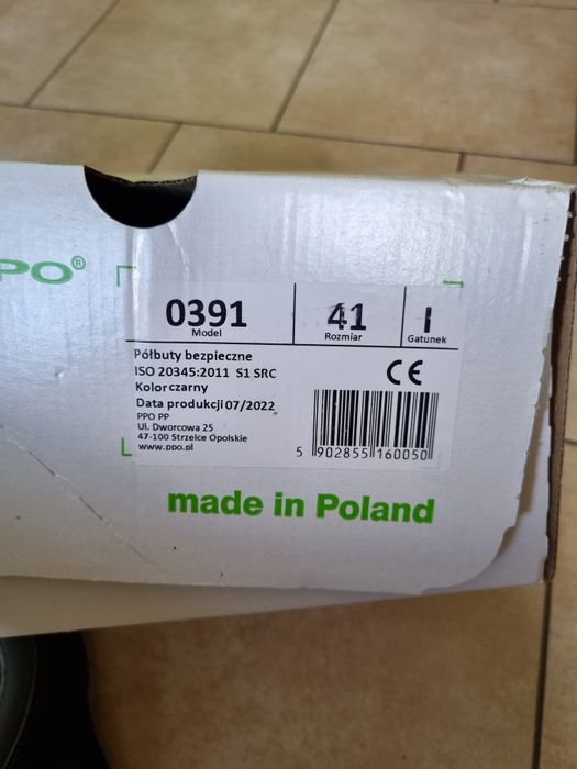 Półbuty bezpieczne 0391 rozmiar 41 PPO