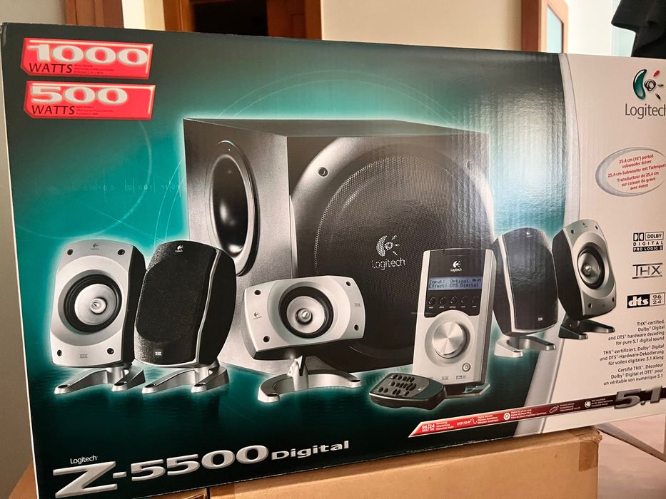 Logitech Z-5500 5.1 THX completo + suportes + caixa original