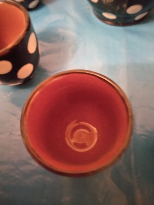 Набор в горошек керамика