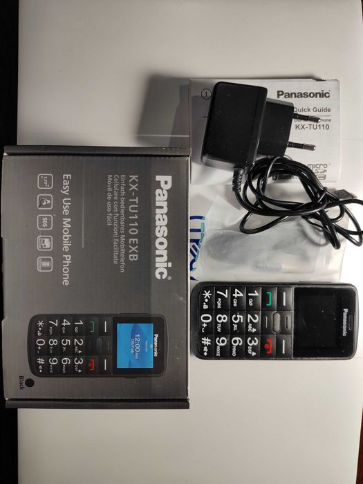 Telefon PANASONIC KX-TU110EXB dla Seniora