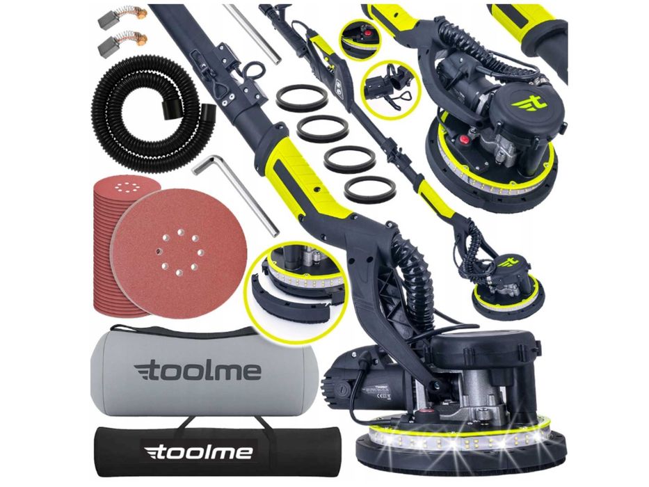 Szlifierka Żyrafa Do Gipsu Gładzi Tynku Led Torba 1900W TM250 Nowa