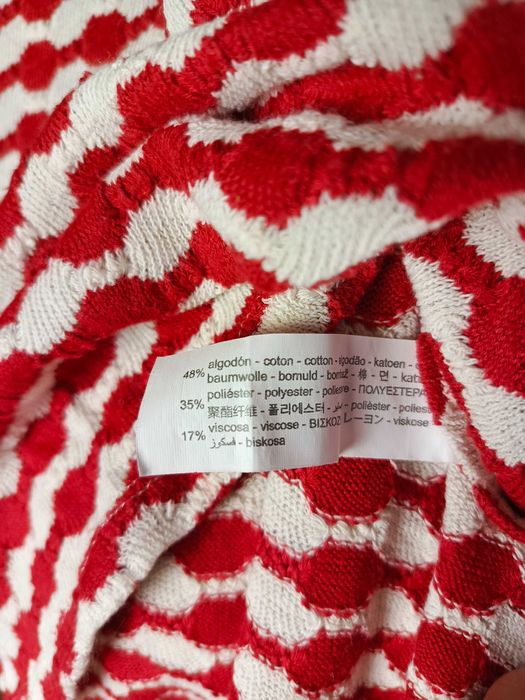 Zara sukienka damska mini w kratkę czerwona retro casual 38 M