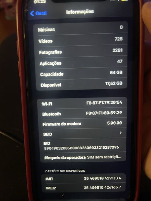 Vendo iphone 11 vermelho