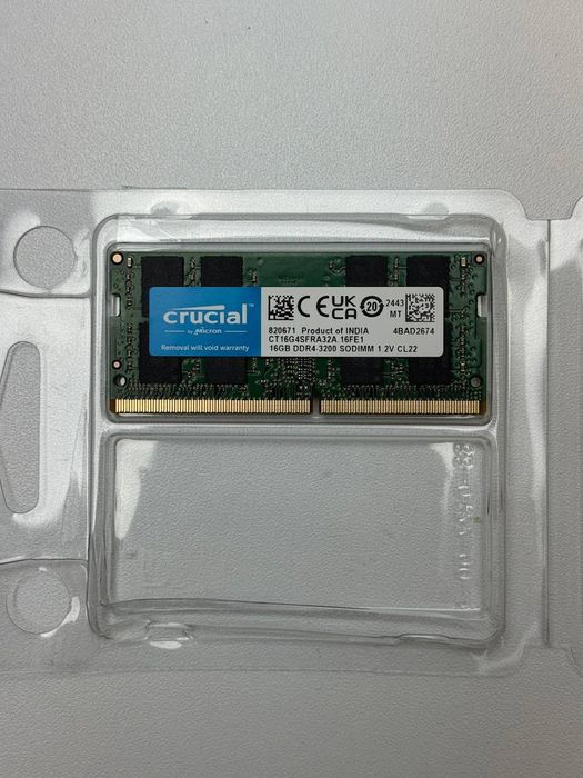 Оперативна пам'ять Crucial DDR4 SO-DIMM 16GB 3200MHz CL22