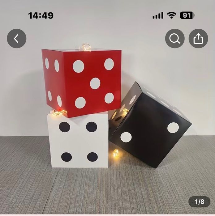 Material decoração festa casino