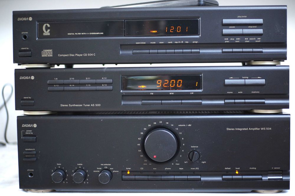 Wieża Diora WS 504B, AS 500, CD 504C, PA 504 - wersja eksportowa